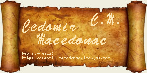 Čedomir Macedonac vizit kartica